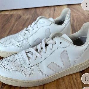 All white Veja Shoes